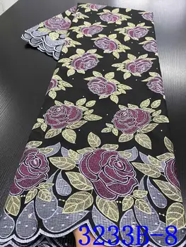 

Wholesale African Dry Lace Fabric With Stones High Quality Swiss Voile Lace In Switzerland Flower Pattern 5yards NA3233B-2