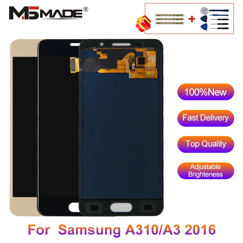 

A310 Display Adjustable For Samsung Galaxy A3 2016 LCD Touch Screen Digitizer Replacement Parts For Samsung A310F A3100 Display