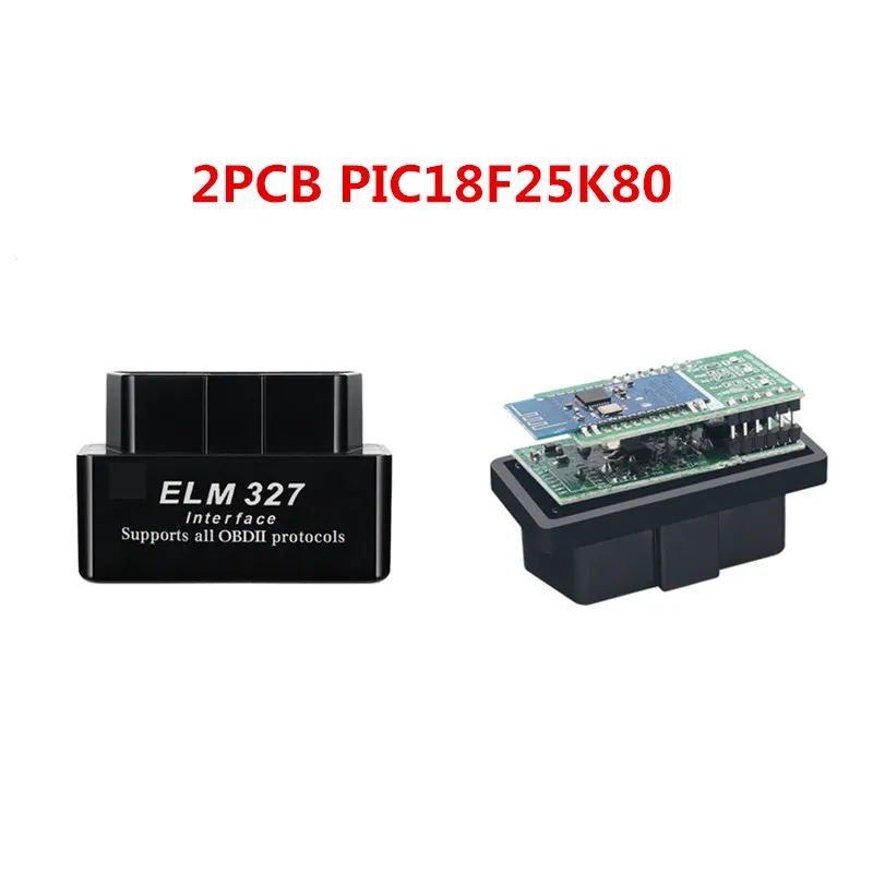 Double PCB Super MINI ELM 327 V1.5 Bluetooth ELM327 Code Scanner 1.5 PIC18F25K80 Chip for Android Torque OBD Bluetooth ELM 327 car battery trickle charger Code Readers & Scanning Tools