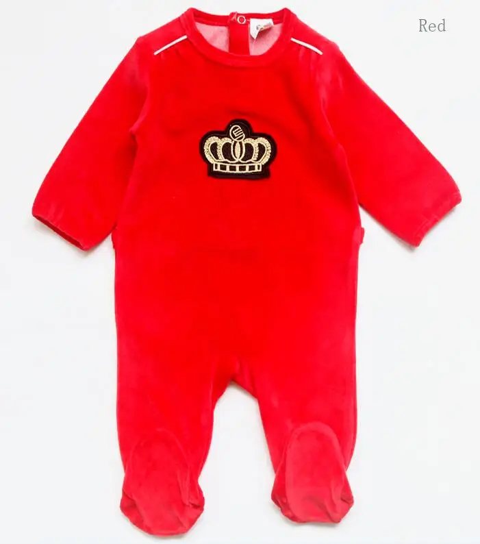 red one crown Боди для малышей; пижамы; детская одежда с длинными рукавами; одежда для детей; комбинезоны для новорожденных; Одежда для мальчиков и девочек; Детский комбинезон - Цвет: red one crown