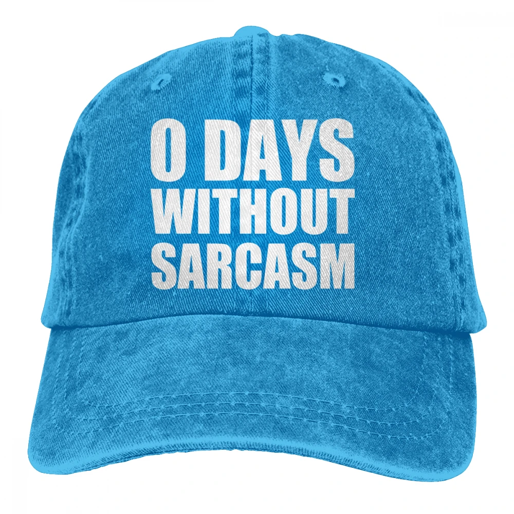 Zero Days без сарказма Casquette черные унисекс Мужские Женские джинсовые бейсболка с ремешком кепки Регулируемый Гольф папа шляпа