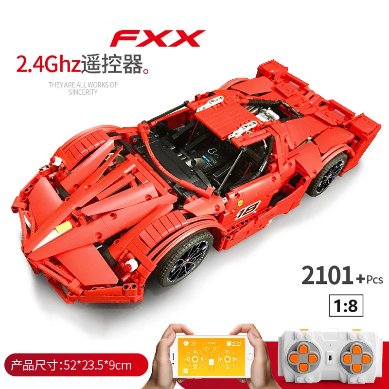 

For LEGOing Technic RC Car Supercar Motor Function APP Version Remote Control Speeding Sportcar Blocks For LEGOing Technic Toys