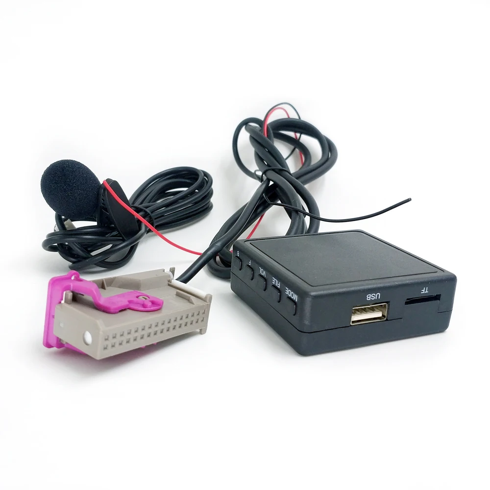 Biurlink автомобильный RNSE 32Pin AUX в навигации Hands Free беспроводной Bluetooth микрофон MP3 TF SD карта аудио AUX адаптер для Audi A3