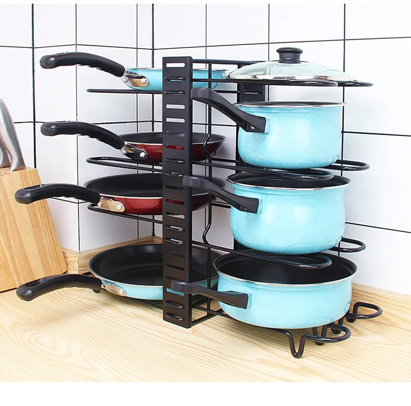Support de Couvercle de Casserole Pliant Multicouche Créatif