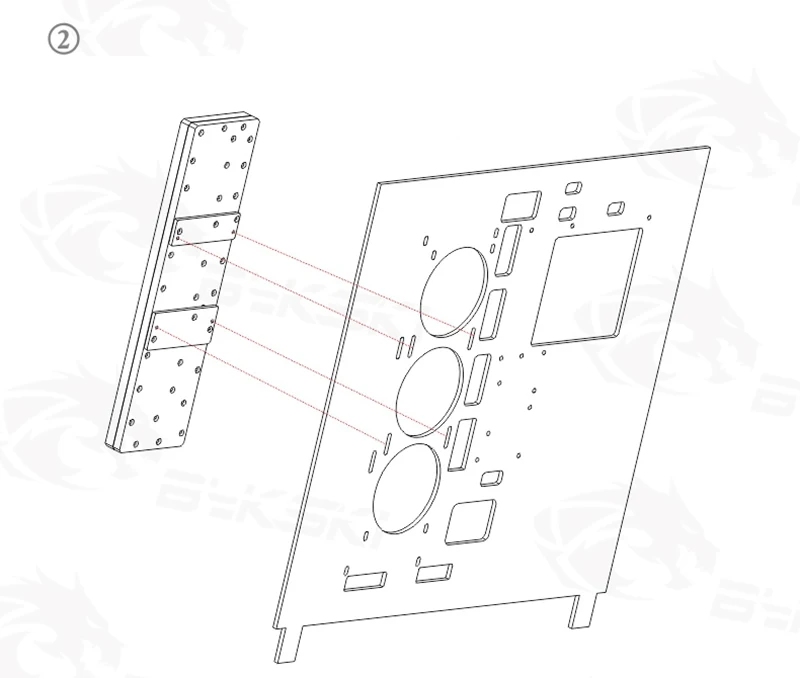 BYKSKI акриловая доска водный канал решение использовать для Be Queit ZEROZONE EOS шасси для cpu блок GPU/3PIN RGB/Combo DDC насос