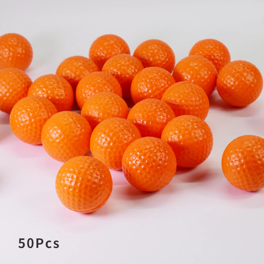 Foam Orange 50Pcs 50 шт. пены Eva воздушный поток полый практика мячи для гольфа мячи для тренировок для гольфа на открытом воздухе в помещении установка зеленая цель задний двор качели игры - Цвет: Foam Orange 50Pcs