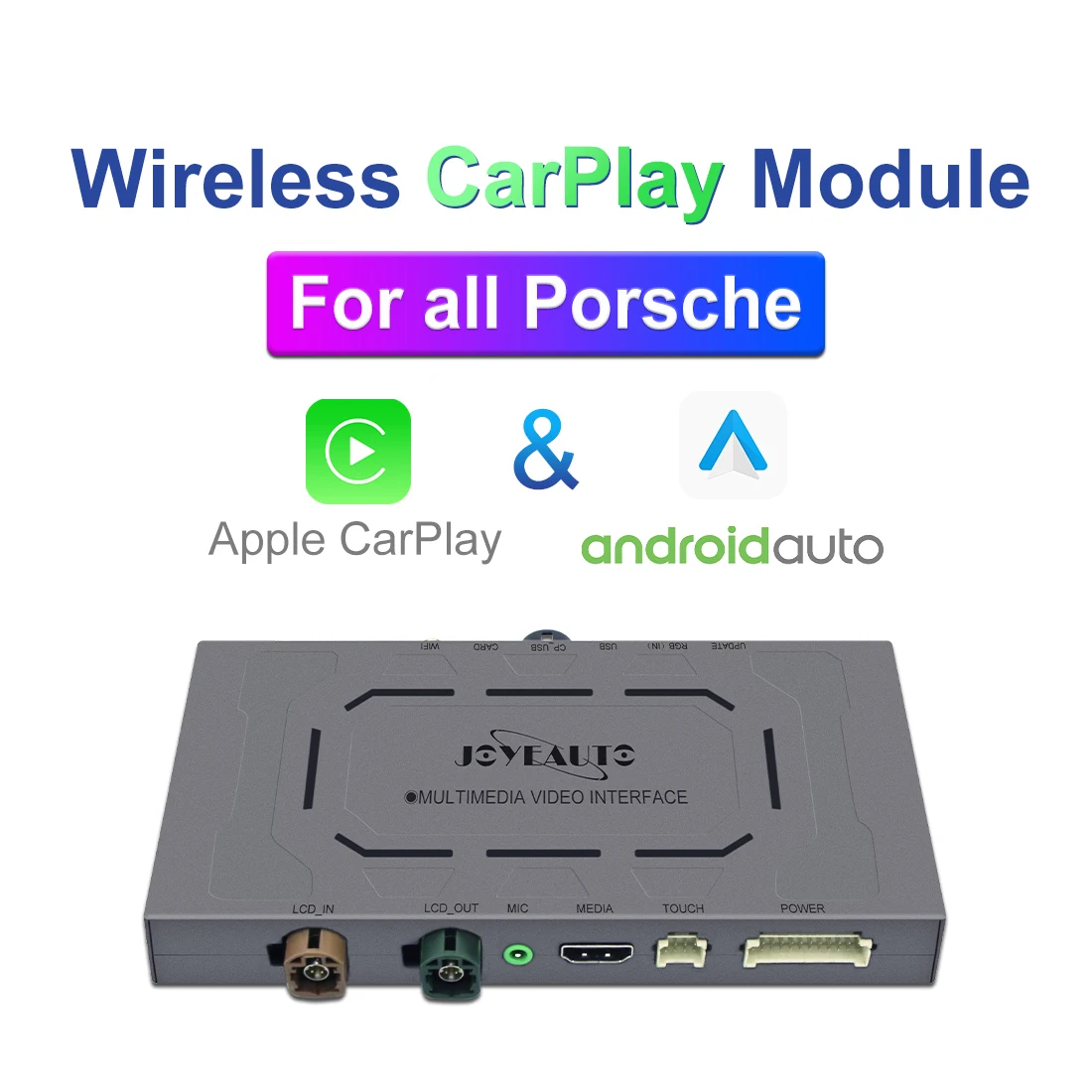 

AI box for Porsche 911 991 Cayenne Macan Panamera Bosxter Cayman 2010-2018 Wireless Apple Carplay Android Auto Mirrorlink Box