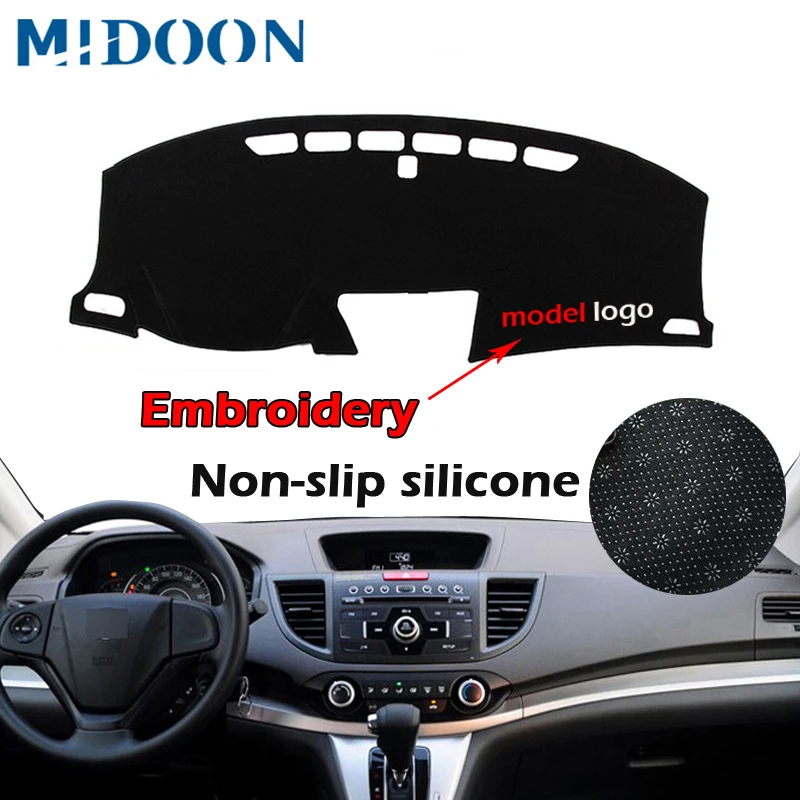 MIDOON Подходит для Honda CRV VR V 2012 2013 2014 2015 2016 коврик приборной панели чехол