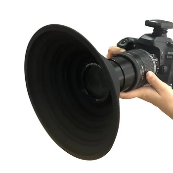 

Gosear Anti Reflective Foldable Silicone Lens Hood End Lens Cap Cover for Blocking Glare Emission SLR DSLR Camera 30mm/62mm