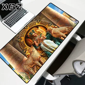 

XGZ Animation Mouse Pad Two Leopard Guardian Goddess Mouse Pad High Quality Rubber Non-slip Gaming Accessories Mouse Pad 90x40