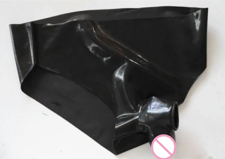 ! Mould Seamles Transparent Latex Men's sexy T shorts brief with ball cock bondage penis half cover