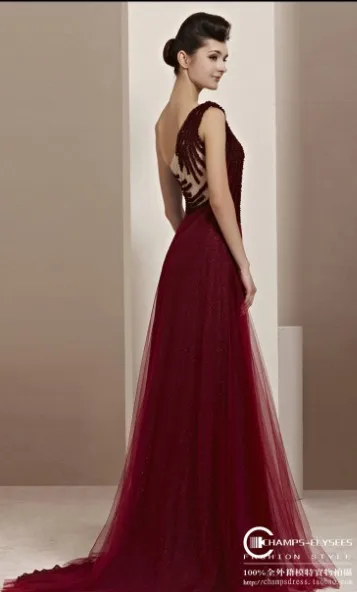 Новая Мода vestidos de soiree Формальные Сексуальные Красные Длинные вечерние платья с открытой спиной Платья Подружки невесты