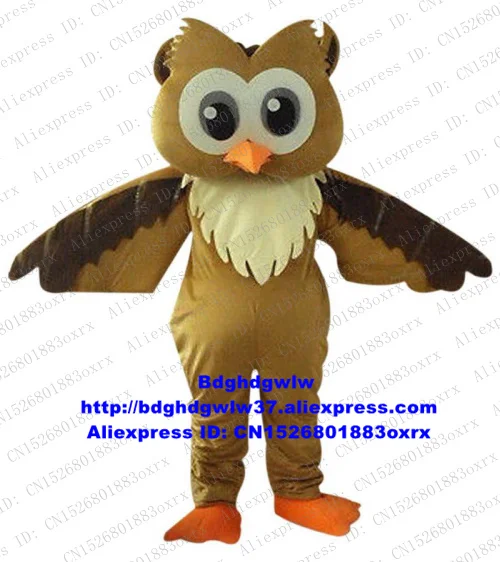 Brown And Blue Owl Owlet Mascot Costume Adult Cartoon Character Outfit ...