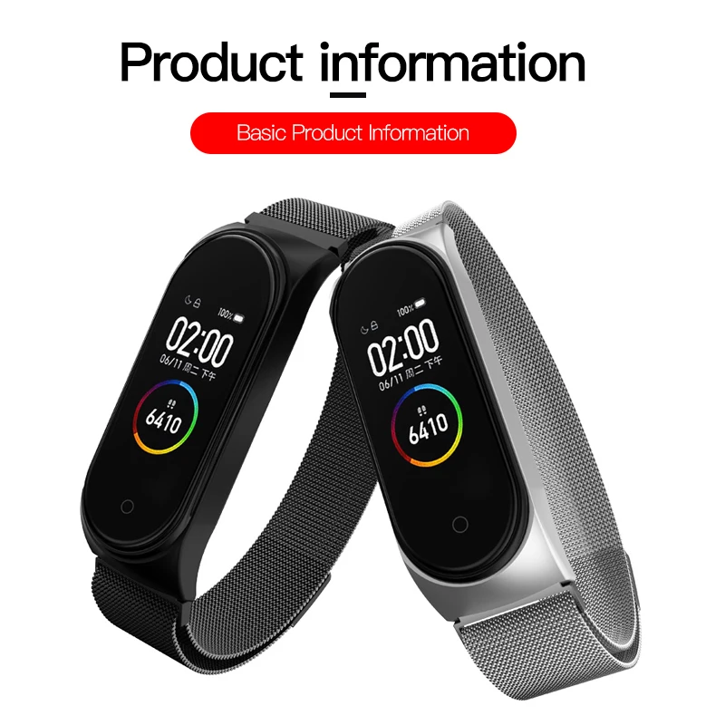 IONCT, магнитный металлический ремешок для mi band 4, ремешок для часов, браслет, браслет, Xiaomi mi, ремешок, 3 ремешка, mi band, умные аксессуары