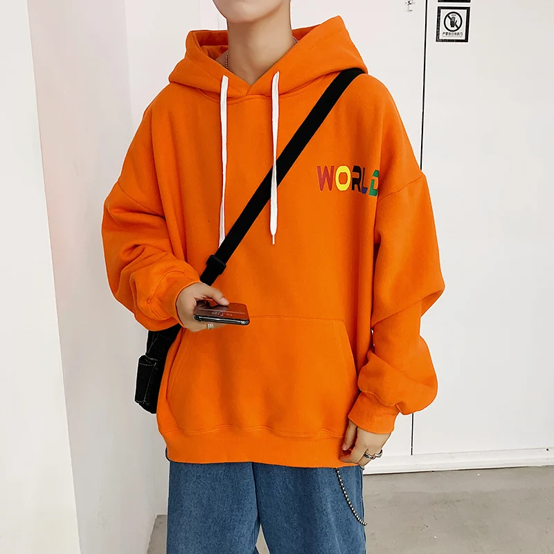 UYUK2109 Autumn And Winter New Casual Loose Fashion Trend Handsome Hooded Jacket Printing Large Size Men's  Hoodies Hip Hop