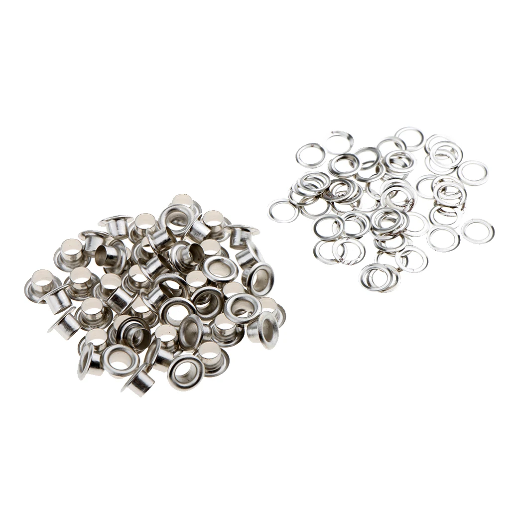 50 Pieces Metal Eyelets Rivet Eyelets With Washers Leathercraft