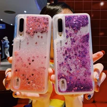 Paillettes liquide Quicksand amour coeur étoile douce étui housse en polyuréthane thermoplastique pour Xiao mi 8 9 9T SE A1 A2 Lite A3 rouge mi Note 5 Plus 6 7 Pro S2(China)