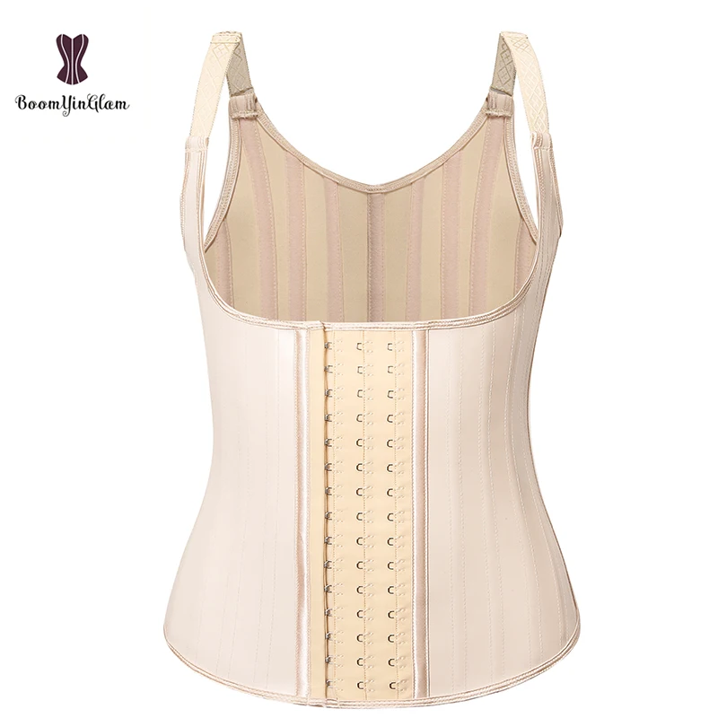Black Cream 3 Hook And Eye 25 Steel Booned Latex Waist Trainer Fajas Girdle Sashes Waistband Plus Size Underwear Corselet Women