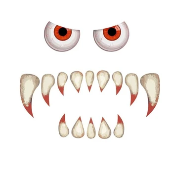 

Promotion! Halloween Decorations Outdoor Garage Door Archway Car Party Decor with Eyes Wall Stickers