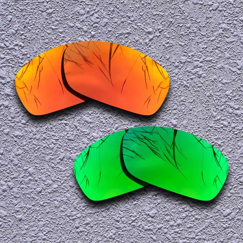 2 пары поляризованных сменных линз для солнцезащитных очков Oakley Hijinx-несколько вариантов - Цвет линз: Fire Red-Green