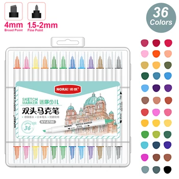 

NEW ARRIVAL Dual Tips Art Markers Set Broad Fine Point Alcohol Based Marker Pens Perfect for Children Drawing Sketching