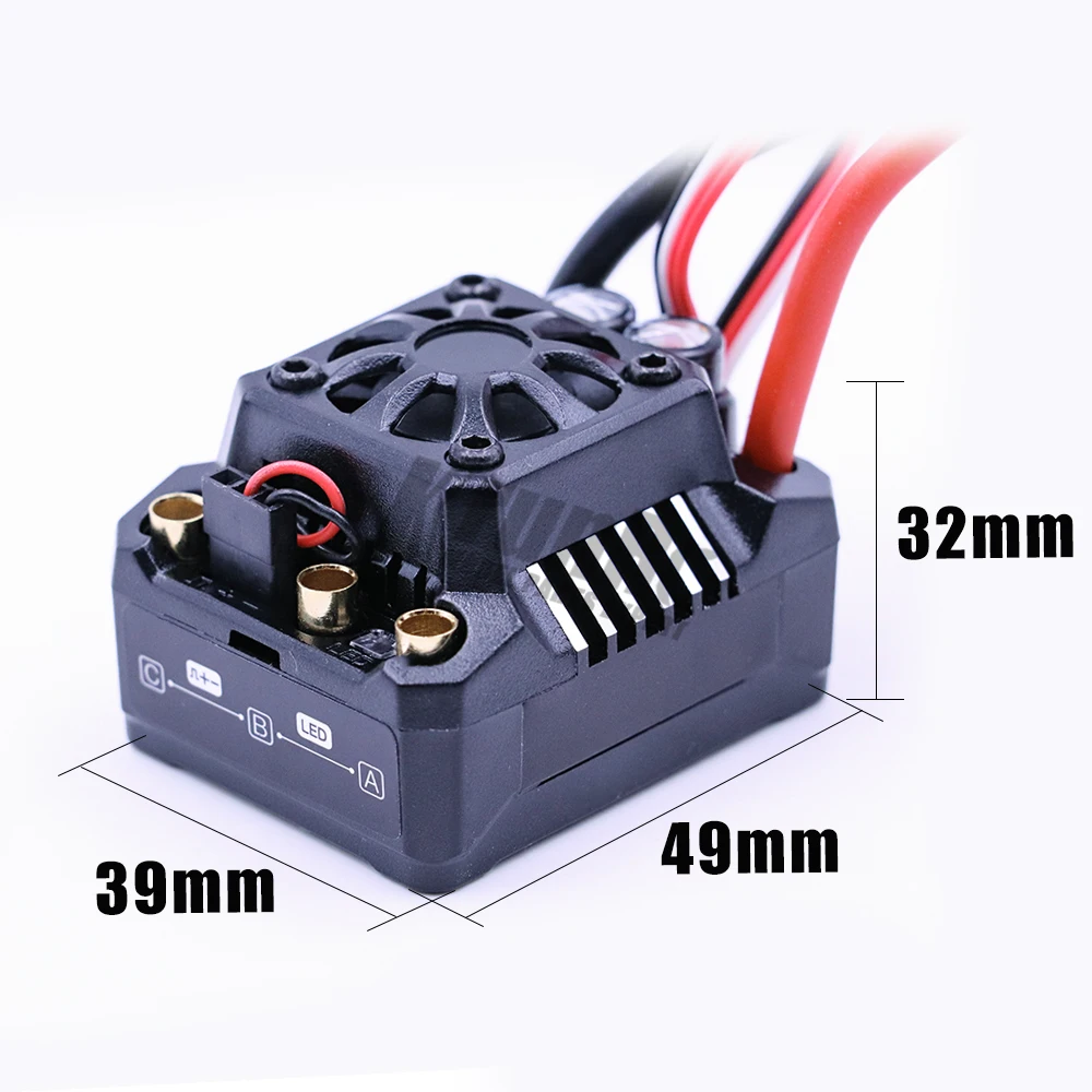 1 шт. MAX10 SCT RTR 80A бесщеточный ESC+ X-TEAM 3660 3800KV набор бессенсорных моторов+ светодиодный модуль для 1/10 RC автомобилей