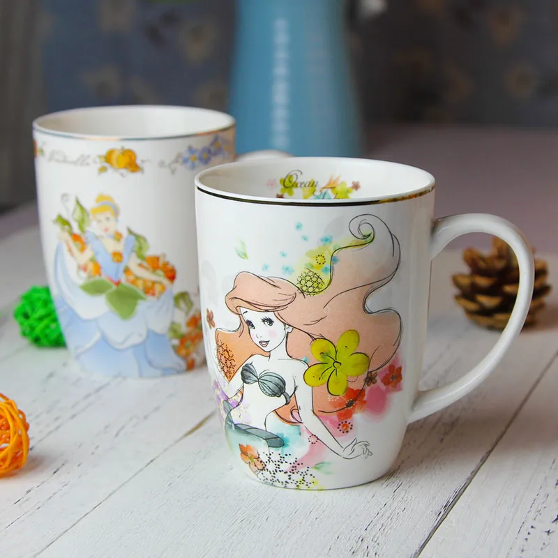 300 мл 400 Disney Princess Minnie Mickey чашка для воды молочный Кофе Чай керамическая кружка дома