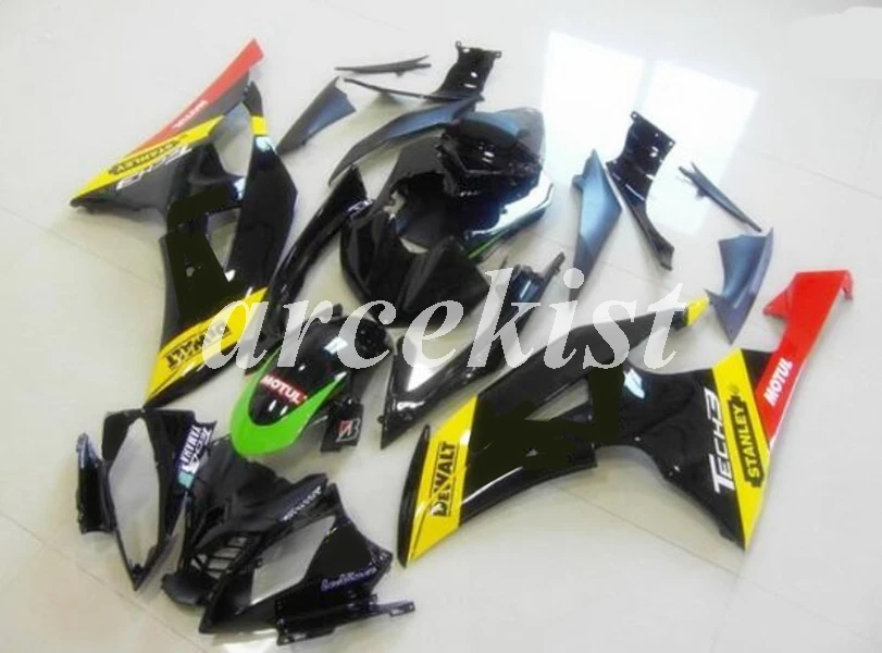 ABS мотоцикл полный обтекатель комплект подходит для YAMAHA YZF-R6 2008- 08 09 10 11 12 13 14 15 16 комплект кузова желтый черный