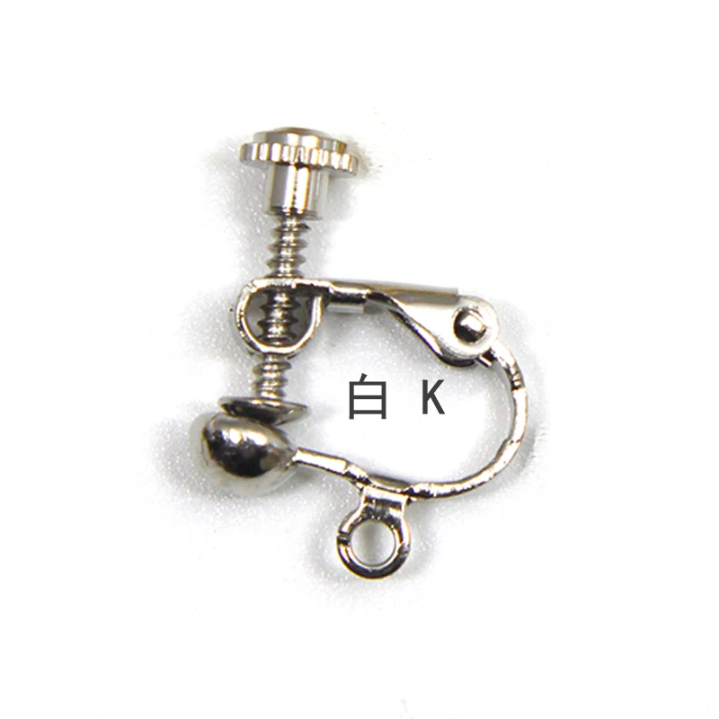 20 개/몫 13mm 둥근 머리 나사 귀 클립 DIY 수제 클립 귀걸이 부품 피어싱 귀 클립 없음 보석 결과 JF51