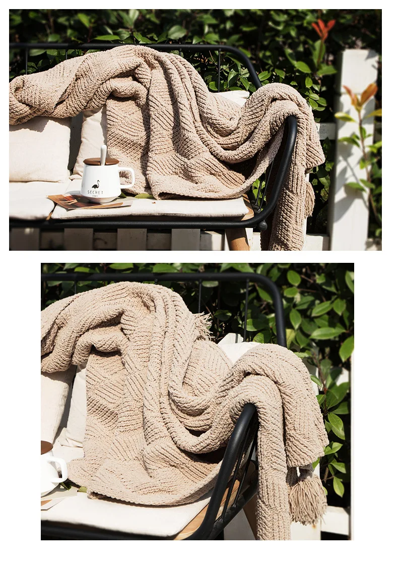 REGINA Nordic Chenille Throw Blanket