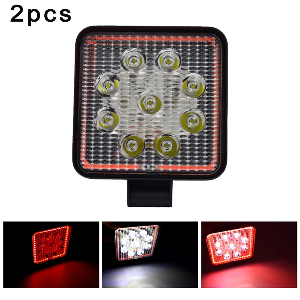 

27W LED Work Light Lamp Bulbs 102x102x16mm Replacement Parts Set Truck Off-road