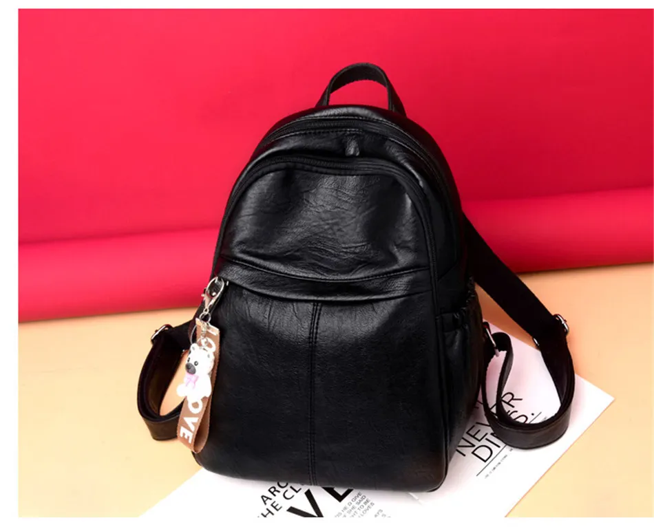 Women Leather Backpacks High Quality Female Vintage Backpack For Girls School Bag Travel Bagpack Ladies Sac A Dos Back Pack