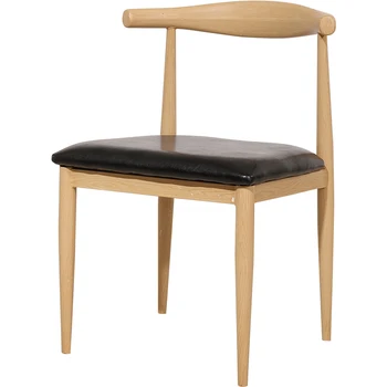 

Nordic chair horn chair solid wood dining chair home cafe table and chair combination retro chair back simple leisure