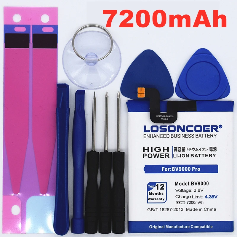 100% оригинал LOSONCOER 7200mAh U536174P для Blackview BV9000/BV9000 Pro инструменты без батареи +