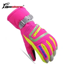 Семейные зимние лыжные перчатки для девочек и мальчиков; Детские водонепроницаемые теплые ветрозащитные перчатки для катания на лыжах и сноуборде