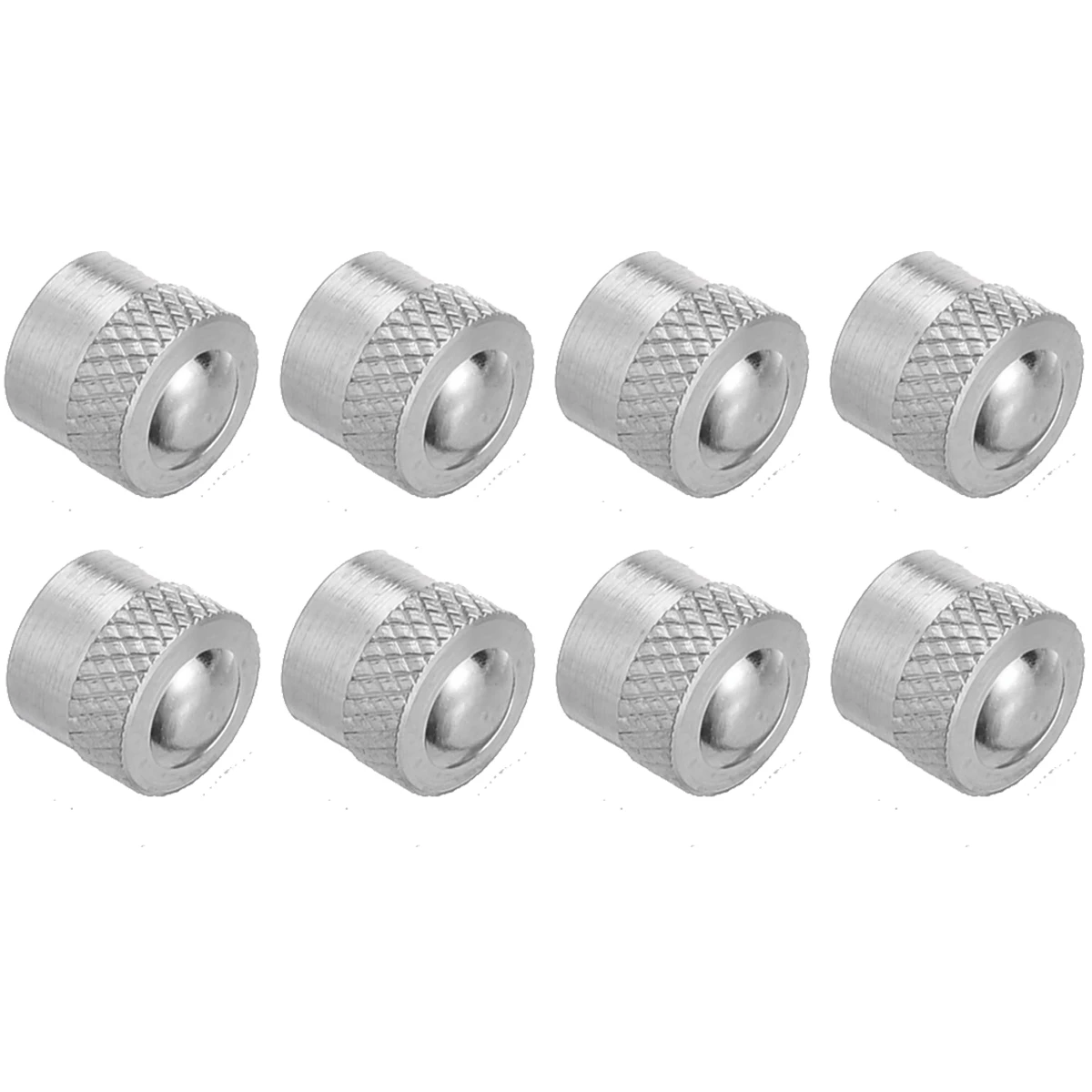 8pcs/set 8mm Valve Caps Metal Short Gasket Premium Tire Valve Cap Cover