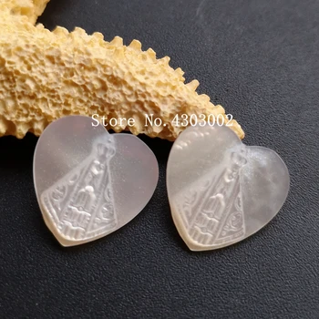 

100pcs/lot 15mm 20mm Natural Lady Of Aparecida Mother of Pearl Shell Heart cut Aparecida Pearl Shell MOP for DIY Jewelry