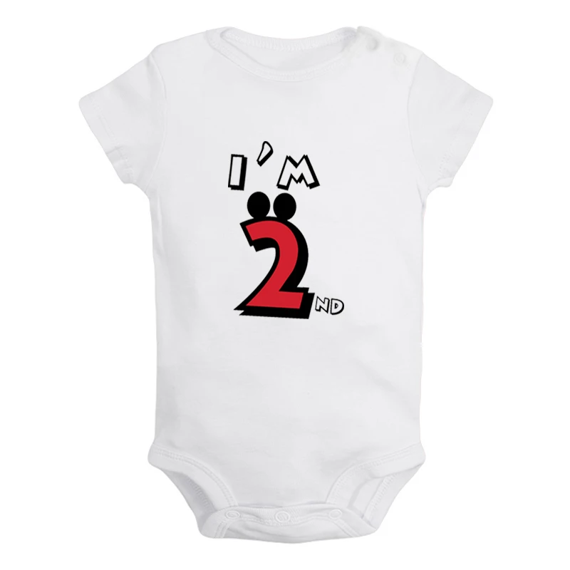 ifBaby2772W Одежда для новорожденных мальчиков и девочек с надписью «I'm 1 Year», «I Am a Princess Prince» комбинезон с короткими рукавами - Цвет: ifBaby2772W
