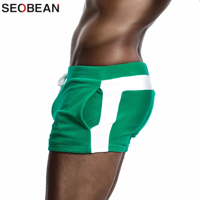 2019 New Lounge Shorts Men Pajamas Bottoms Men's Sleepwear Shorts Cotton Soft Fashion Simple Home Pants Indoor Fitness Shorts