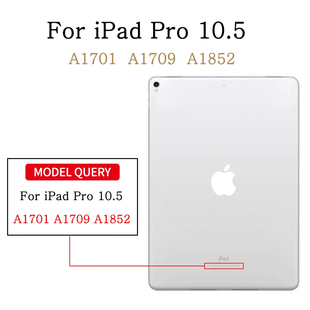 Магнитный чехол для Apple iPad Pro 10,5 A1701 A1709 A1852 10,5 дюймов LTE чехол из полиуретановой кожи для планшета с функцией автоматического пробуждения и сна Smart Cover