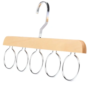 

Multifunctional Wooden Scarf Closet Organizer Hanger Ties Belts Shawls Holder Rack
