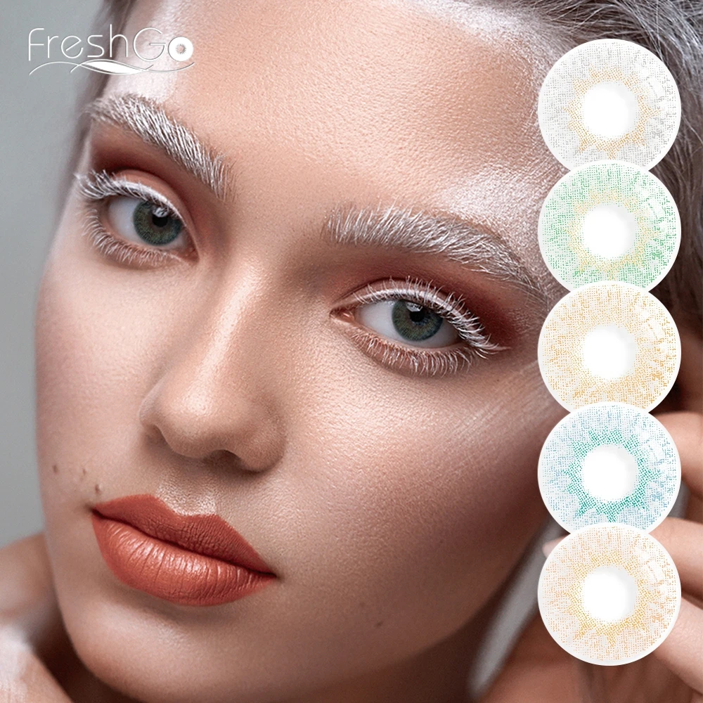 Цветные контактные линзы FreshGo дополнительной серии цветные 14 5 ММ для
