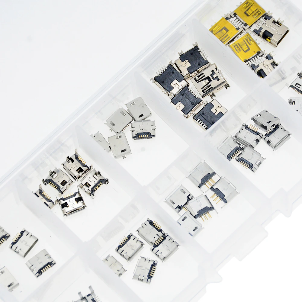 50 шт./кор. 10 моделей каждый 5шт микро муфтовый стыковочный USB коннектор Usb разъем Женский для MP 3 4 5 Другое аксессуаров для мобильных телефонов