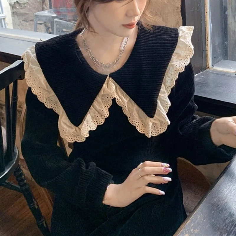 安い買い 冬のベルベットミディドレス 女性のイブニングドレス 長袖 ヴィンテージワンピース 韓国のファッション Y2k カワイイ 21 Dresses 流行店 Terraceyogastudio Com