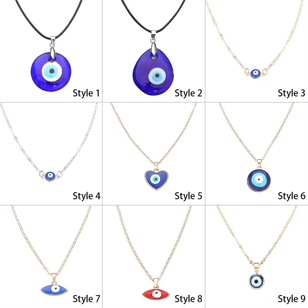 New Fashion Creative Evil Eye Pendant Necklace Choker Necklace Charm Amulet Gift for Women Men