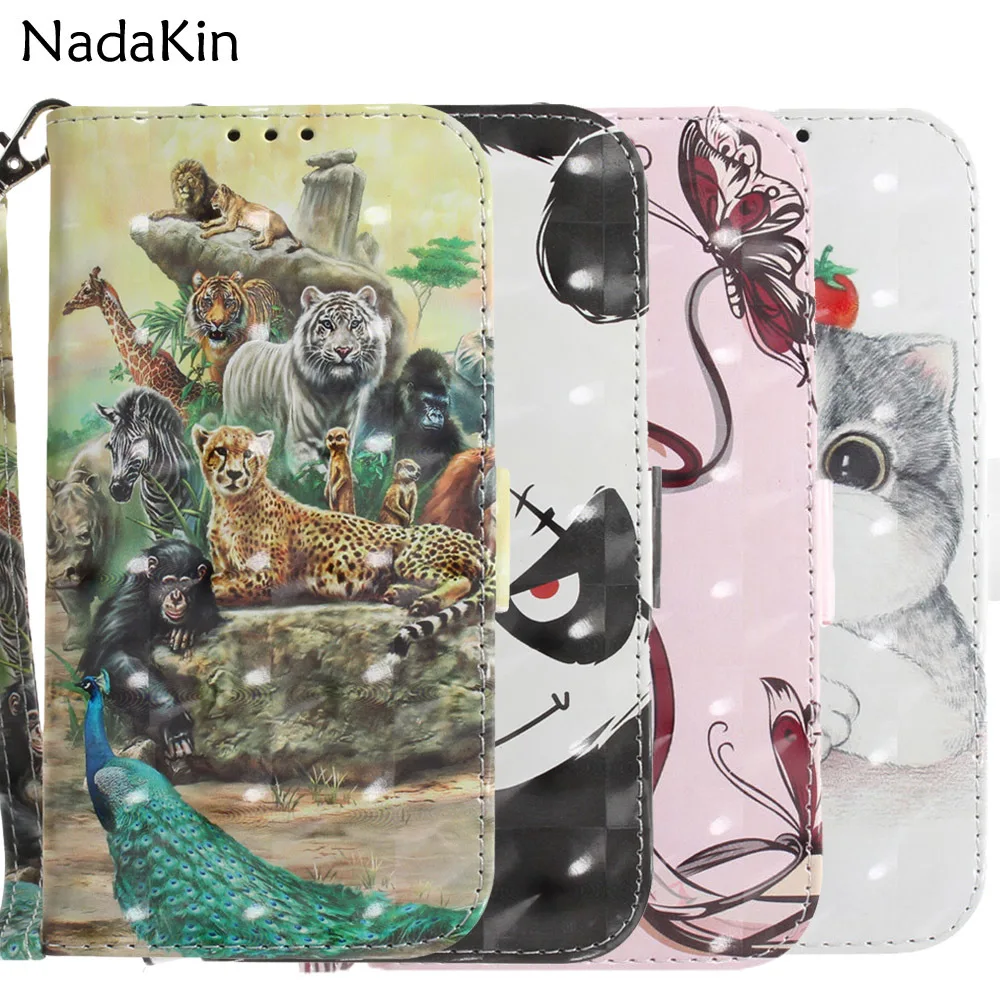 

Stylish 3D Vision Painted Leather Book Phone Shell for Google Pixel 3A XL Flip Wallet Painting Cover Case for Pixel 3A