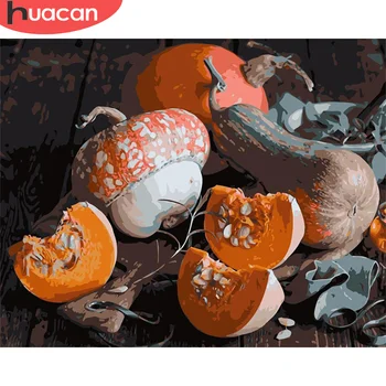 

HUACAN DIY Painting By Numbers Food Drawing On Canvas Hand Painted Paintings Art Gift Pictures By Number Pumpkin Kits Home Decor