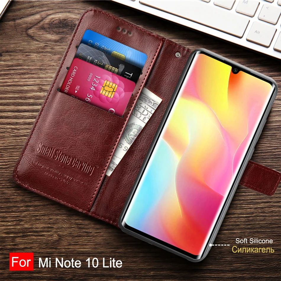 For Xiaomi Mi Note 10 Lite Case Cover flip Silicone TPU Phone Case For Xiaomi Mi Note10 Lite Note10 10Lite Case with card slots xiaomi leather case glass