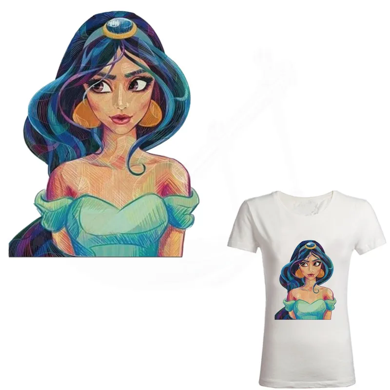 

Painted vogue princess patches for clothing DIY for t-shirt Sweatshirt Heat Transfer Vinyl Sticker Suitable for Household Irons