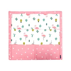 Novo multi camada de algodão saco de armazenamento de cabeceira dos desenhos animados bolsa de armazenamento multi objeto bolsos